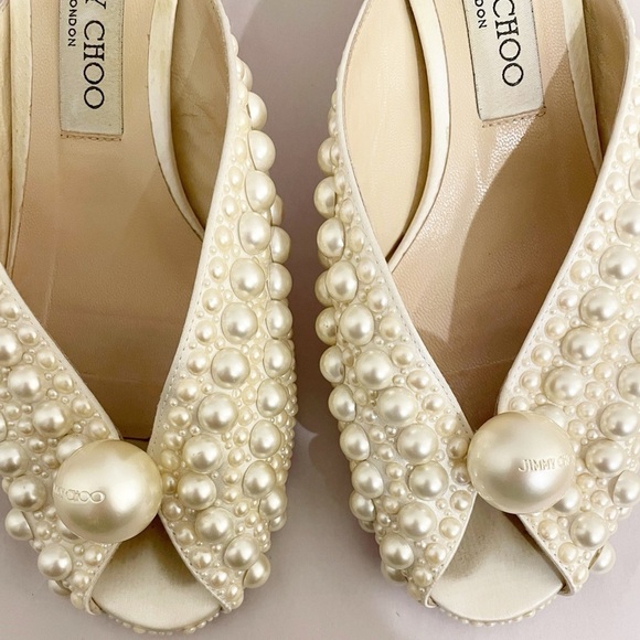 Jimmy Choo Women's Samantha Pearl Kitten Heel - Picture 15 of 16